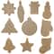 Wonderland Crafts 20 Piece Holiday Wooden Embroidery Blanks